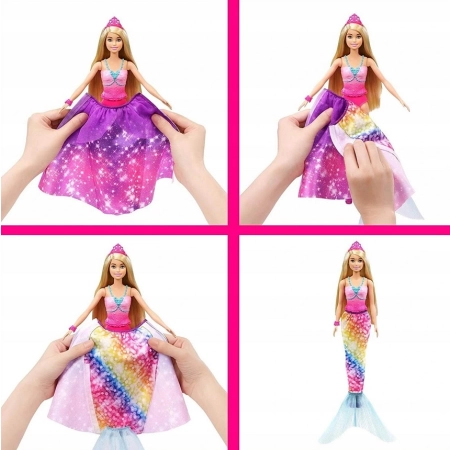 Lalka BARBIE Dreamtopia Syrenia Przemiana GTF9